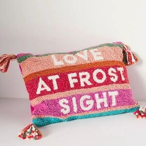 Anthropologie Love at Frost Sight Pillow